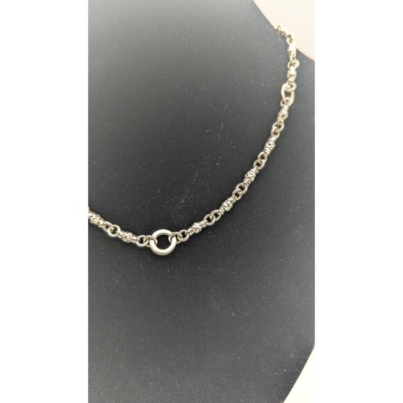 Sterling Silver Necklace Designer Matsu All Gravelle Necklace - Picture 7 of 16